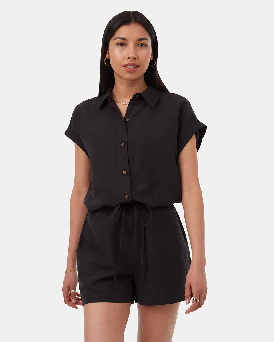 Tentree TreeLinen Button Front Romper - Image 2