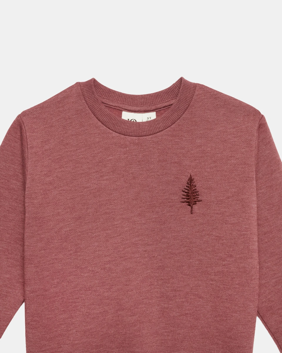 Tentree Kids Treefleece Golden Spruce Crew - Image 4
